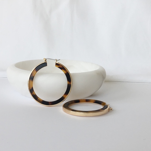 Jewelry - JACKIE O Hoops - TORTOISE